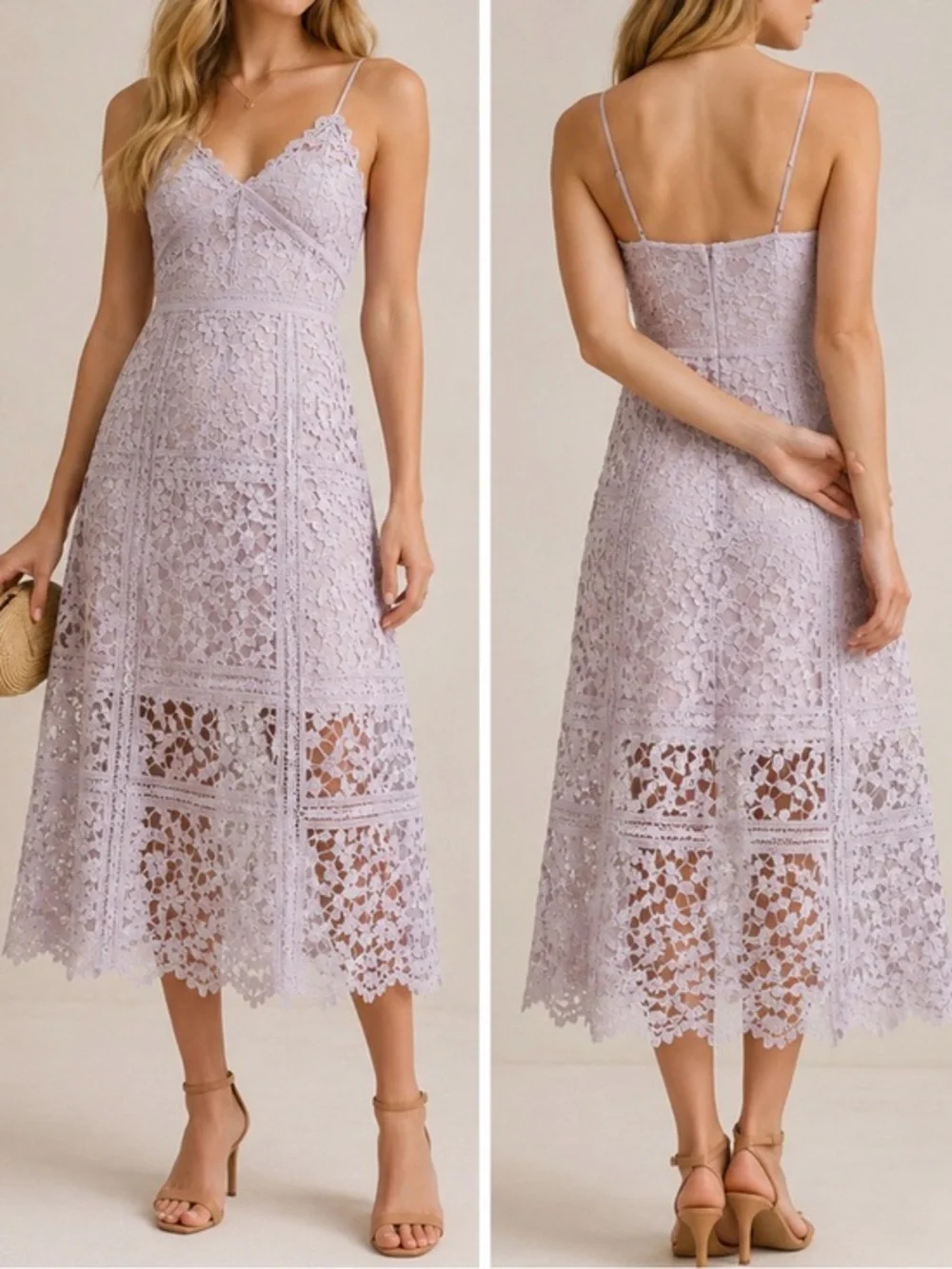 elliatt floral lace midi dress Matila Lace Midi Dress in Floral main image 0